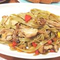 占い師よしこ's cooksnap of when they made 牡蠣のオイル漬けとほうれん草のパスタ.