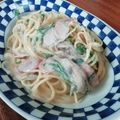 masa_01's cooksnap of when they made 牛乳で水菜ときのこのクリームパスタ.