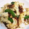 ももちゃんパンダ's cooksnap of when they made スナップえんどうと豚肉の炒め物.