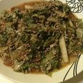 olive♪'s cooksnap of when they made うど＆豚ひき肉の酢炒め（桜エビ入り）.