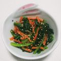 もぐ・ω・くま's cooksnap of when they made ノンオイル♪ほうれん草のゴマ和えナムル風.