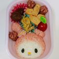 めいめい☆☆☆'s cooksnap of when they made 簡単♪『マイメロちゃん♡』おにぎり♪弁当.