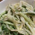 すみっちゃん's cooksnap of when they made ∮もやしと水菜✰わさびマヨ✰彡サラダ∮.