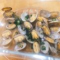 ぶたぶた☆こぶた's cooksnap of when they made レンジであさりの酒蒸しとポン酢.