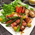 もりはん's cooksnap of when they made 牡蠣のベーコン巻き バルサミコソース添え.