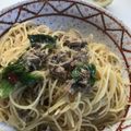 mugi_cafe's cooksnap of when they made 鯖缶とネギのレモンペペロンチーノ.