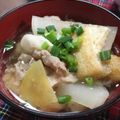hide7317's cooksnap of when they made 鶏肉と根菜のお味噌汁.