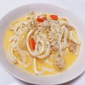mogukoro39's cooksnap of when they made シチューの残りでカルボナーラうどん.