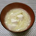 ジョングレ's cooksnap of when they made えのき茸と豆腐の味噌汁〜(o˘◡˘o)♡.