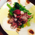 kaokaofood's cooksnap of when they made 簡単一品★ホタルイカとわさび菜のお浸し.
