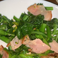 ☆☆チャコ☆☆'s cooksnap of when they made 農家の食卓〜のらぼう菜とベーコンの炒め物.