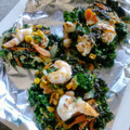 Lake☆Erie's cooksnap of when they made ケール＆桜海老＆長ネギのかき揚げ.