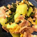 おちあいとかいう's cooksnap of when they made 豚肉の卵炒め☆チンゲンサイとニラ入り.