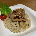 sunsunよっぴい's cooksnap of when they made 焼肉ON炒飯♡.
