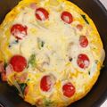 miam_miam's cooksnap of when they made ほうれん草とトマトの♪オープンオムレツ♥.