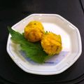 Hirarinn☆'s cooksnap of when they made かぼちゃのハムマヨ☆茶巾.