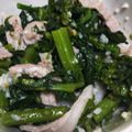 理宇美's cooksnap of when they made 簡単ヘルシー♪菜の花と豚肉の塩麹和え.