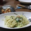 MAMARASTA's cooksnap of when they made たらことシソのクリームスパゲティー.