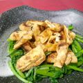 ＊sanacchi＊'s cooksnap of when they made 春菊とカリカリ油揚げのおひたし.