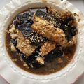 素敵な料理's cooksnap of when they made 豆腐と挽肉の甘辛磯部焼き.
