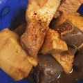 ☆しずくック8☆'s cooksnap of when they made 豚肉と里芋のこってり生姜味噌煮込み.