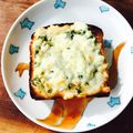 kaokaofood's cooksnap of when they made 簡単美味しい♬大根葉のチーズトースト.