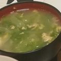 ぴっぐぱぁる's cooksnap of when they made 簡単☆ごま油香るレタス卵あおさのスープ.