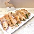はらぺこしろうさぎ's cooksnap of when they made にらもやしの豚肉巻き.