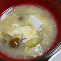 あいこ◎'s cooksnap of when they made なめこのとろとろ卵味噌スープ.
