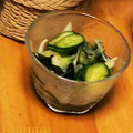 みちゃ0214's cooksnap of when they made きゅうりと玉ねぎと生わかめの酢の物.