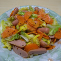 月と黒猫's cooksnap of when they made キャベツとソーセージの粒マスタード炒め.
