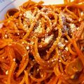 meg1518's cooksnap of when they made ★お鍋１つ簡単野菜ジュースパスタ★.