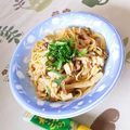 ネコかえる's cooksnap of when they made みんなできのこの柚子胡椒とバタポンパスタ.