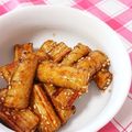 3yury's cooksnap of when they made カリカリごぼうの甘辛にんにく醤油焼き.