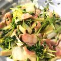 cookcha♪'s cooksnap of when they made ベーコン入り☆豆苗と白菜の中華風炒め.