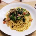 明歌里's cooksnap of when they made 小松菜とベーコンの和パスタ☆柚子胡椒風味.