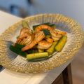 ケチ吉丸's cooksnap of when they made エビときゅうりの炒め物～レモン風味～.