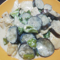 ✿ささ's cooksnap of when they made なすとピーマン、鶏むねのマヨしょうゆ炒め.