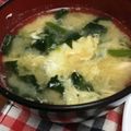 hide7317's cooksnap of when they made 簡単時短のにら卵みそ汁❤︎⃜.