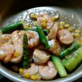 ちえぞ〜's cooksnap of when they made 海老とアスパラの塩炒め.