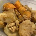 fu♪♪'s cooksnap of when they made 麺つゆ煮込み☆お手軽肉じゃが。.