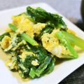 アイリッシュショコラ's cooksnap of when they made あっさり美味♡小松菜と卵のほんだし炒め.