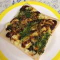 へい♡ゆー♡'s cooksnap of when they made 茹で卵のお好み焼トースト.