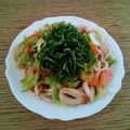 ポニーリボン's cooksnap of when they made 定番！しょう油の焼うどん★大葉たっぷり.