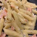 Bluebird1's cooksnap of when they made 男飯！サーモンとクリームチーズのペンネ.