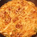haru___'s cooksnap of when they made 1人前〜OK！簡単時短すき焼きうどん♪.