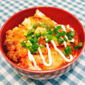 あゆまんま♪'s cooksnap of when they made キムチマヨ乗せ唐揚げ丼.