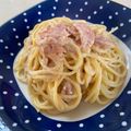 kuruni's cooksnap of when they made きのことベーコンのクリームパスタ.