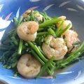 料理は嫌いじゃない♪'s cooksnap of when they made 空芯菜と海老のガーリック炒め♡.