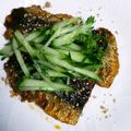 ふくふくふくろー♪'s cooksnap of when they made いわしの照り焼きシャキシャキきゅうり乗せ.